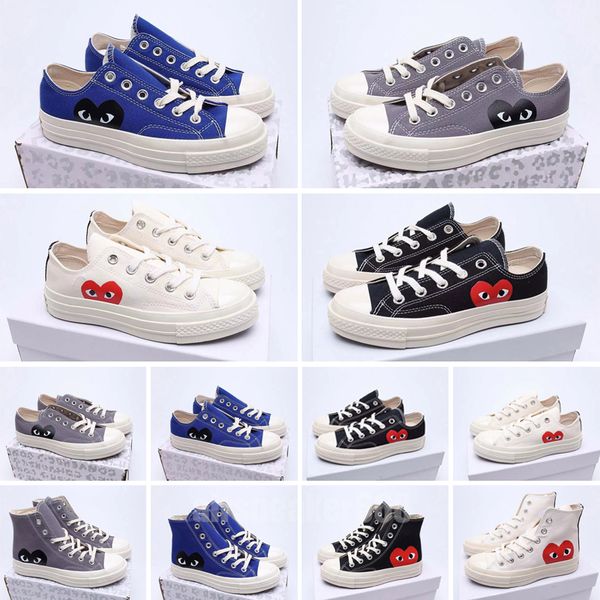 

all starsds shoe cdg canvas play love with eyes hearts 1970 1970s big eyes beige black classic casual skateboard sneakers 35-44 designer