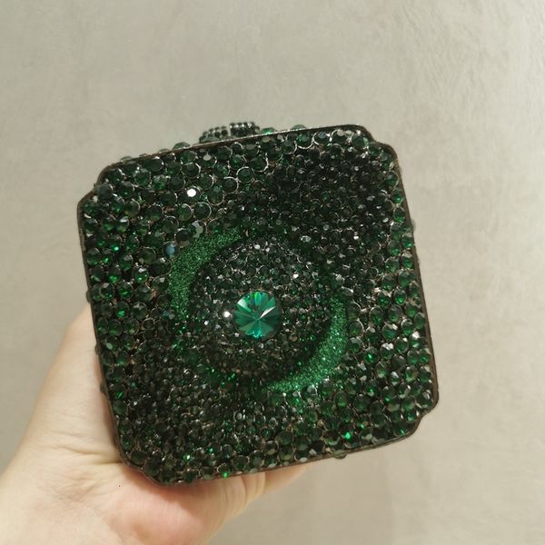 

evening bags women green/gold stones evening bags lady rhinestones purse metal minaudiere handbag bridal clutch wedding party diamond bag 23