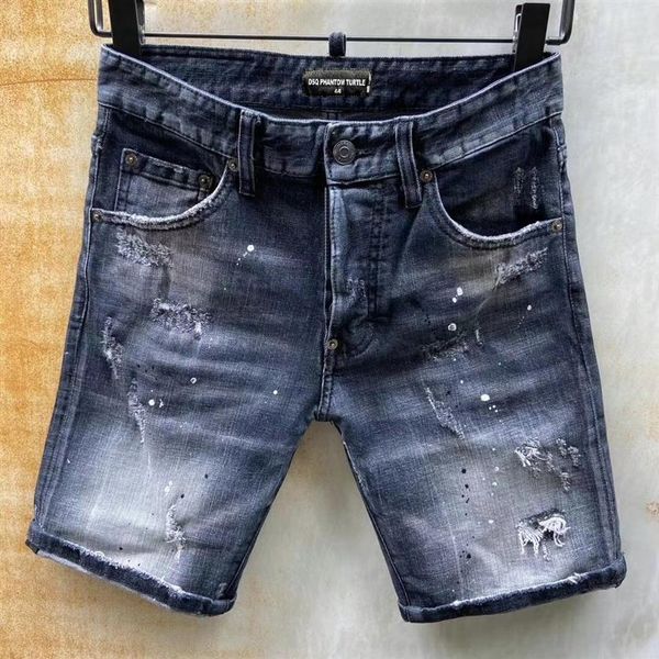 

dsq phantom turtle jeans men jean mens luxury designer skinny ripped cool guy causal hole denim fashion brand fit jeans man washed268g, Blue