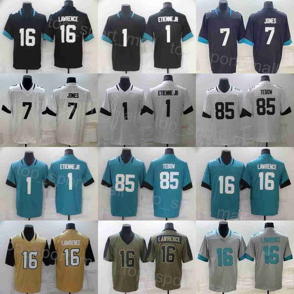 

men football 16 trevor lawrence jerseys 1 travis etienne jr 85 tim tebow 7 zay jones olive salute to service army green black white brown st, Black;red