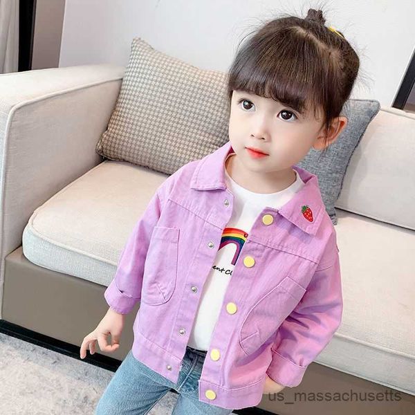 

jackets 2023 spring autumn new baby girls boys cartoon denim coats jackets fashion kids children clothes overcoats r230812, Blue;gray