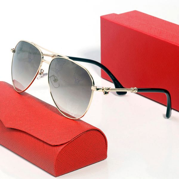 

designer sunglasses men carti glasses leopard head composite metal rimless optical frame 32823 2907 3132016 classic rectangle square gold su, White;black