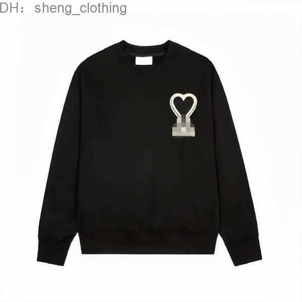 

amipari amis hoodie amis paris hoodie male and female designers highs quality love winter round neck jumper couple sweatshirts 1 i5at, Black