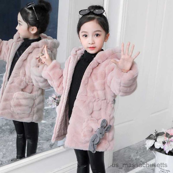 

jackets girls kids coat jacket overcoat cotton warm plus thicken winter gift children's clothing r230812, Blue;gray