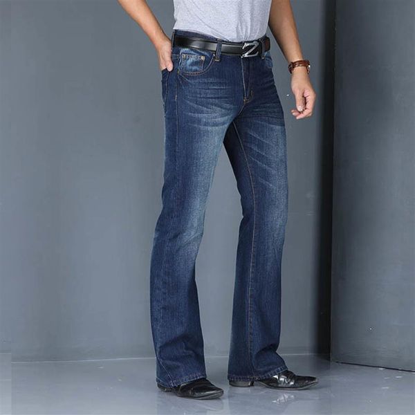 

korean style mens autumn flared jeans for men boot cut bell bottom flare denim pants long trousers fashion loose jeans hombre 2011305g, Blue