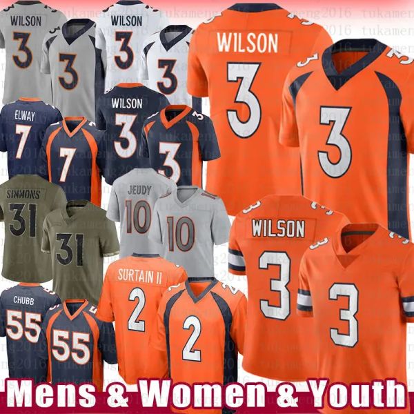

mens denver''broncos''justin simmons russell wilson football jersey pat patrick surtain ii jerry jeudy javonte williams