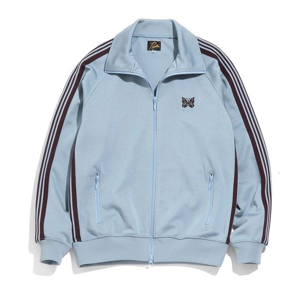 

men's jackets winter men women 1 blue needles coats butterfly embroidery awge outerwear patchwork stripe jacket 230811, Black;brown