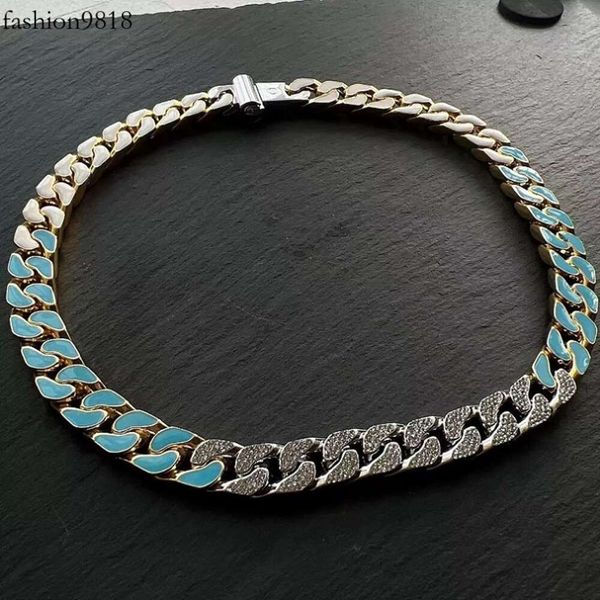 

new style vvs moissanite sterling sier gold plated colorful cuban link chain for hip hop jewelry, Silver