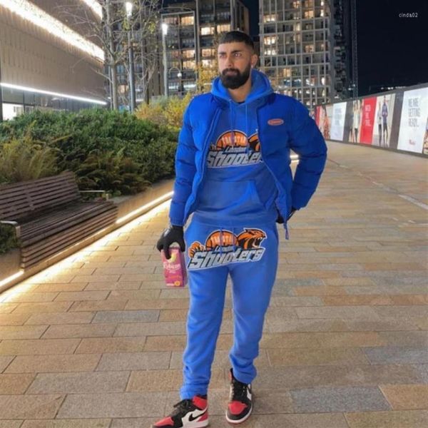 

men's tracksuits mens trasksuit sports sets blue embroidery logo hoodie pants men woman pullover fleece sweatshirts hooded3402, Gray