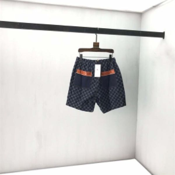 

21ss mens designer short pants spring summer men denim pant double letter jacquard casual letters trousers wedding blue264p, Black