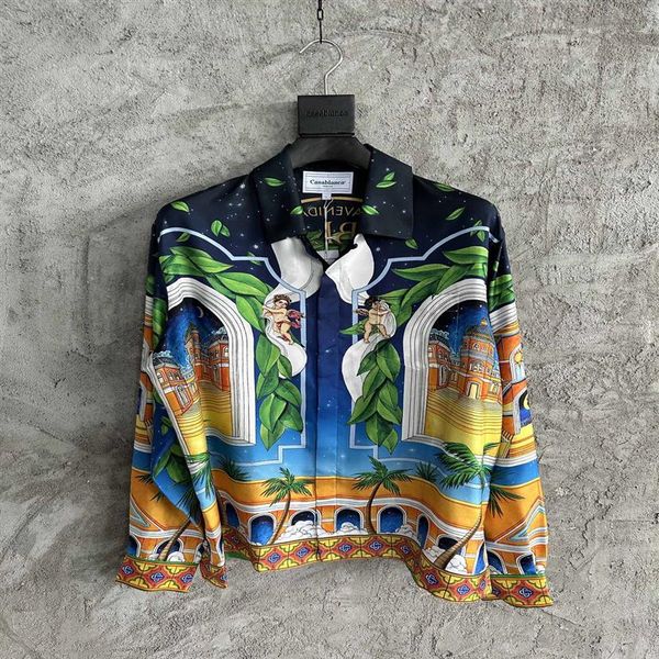 

2023 summer new mens designer beautiful printing shirts - us size shirts - great mens designer button long sleeve shirts250p, White;black