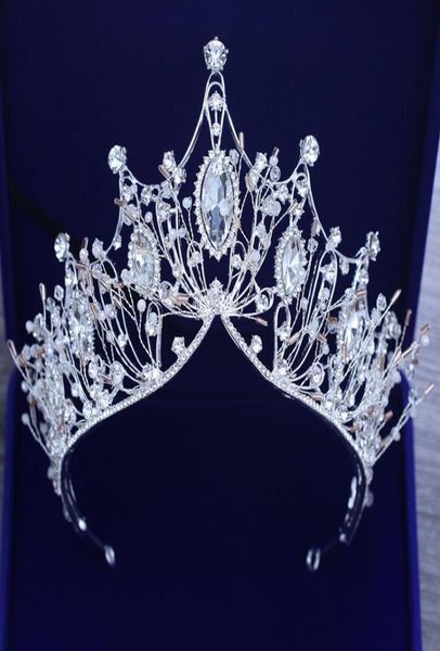 

princess wedding crowns crystal bridal tiaras hair jewelry with crystal rhinestone gorgeous women bridal jewelry headpieces headba1199211, Silver