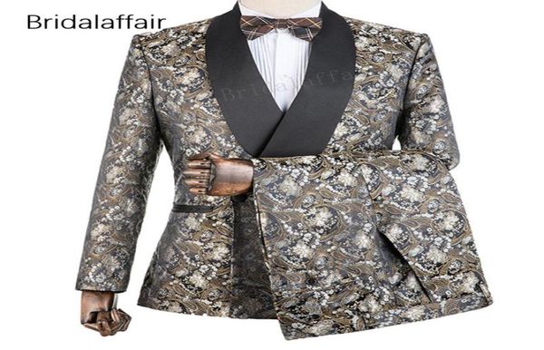 

gwenhwyfar formal tailormade groom tuxedo floral printed slim fit men suit set for wedding prom mens suits 2pcs 2018 jacketpant2057548238, Black;gray