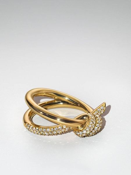 

luxury diamond rings designer 18k gold plated women classic style ladies rope jewelry valentine day gift, Silver
