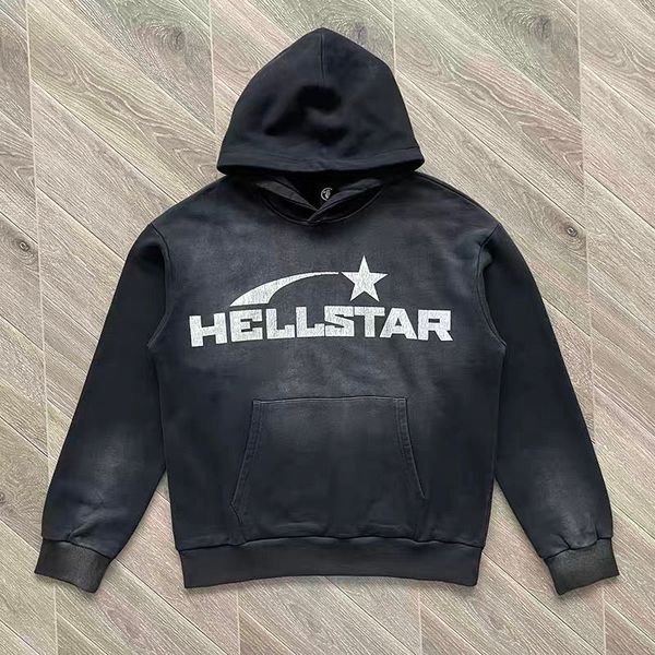 

men's hoodies sweatshirts black washed hellstar print men women 1 hellstar hooded pullover oversized sweatshirt suits 230811