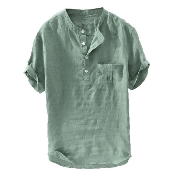 

men's summer new pure cotton button short sleeves fashion large men's clothes322p, White;black