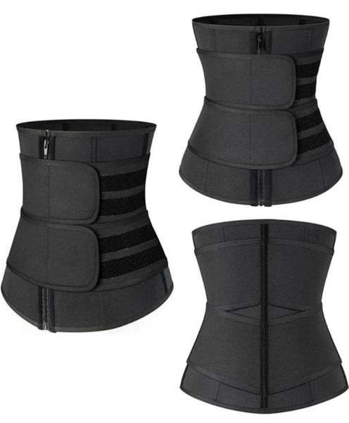 

women waist trainer cincher neoprene shapewear women slimming strap belly shaper tummy control workouta trimmer belt corset1167318, Black;gray