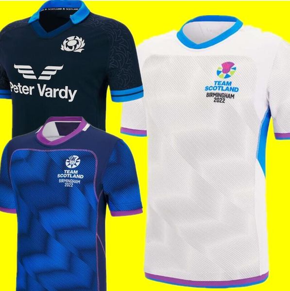 

2022 2023 scotland rugby jersey 22 23 commonwealth games alternate home away rugby shirt size s-5xl, Black;gray