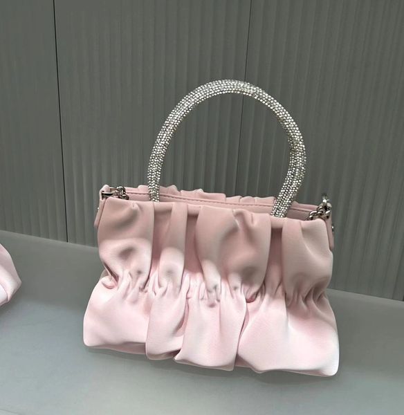 

evening bags fashion women's bag cloud pleated handlebags for women pu bags designer luxury shopping shoulder bags pink handbags for wo