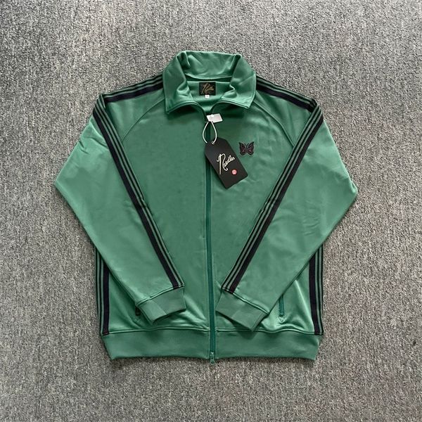 

men's jackets purple embroidered butterfly stripe needles green jacket men women 1 fashion coats awge outerwear 230811, Black;brown