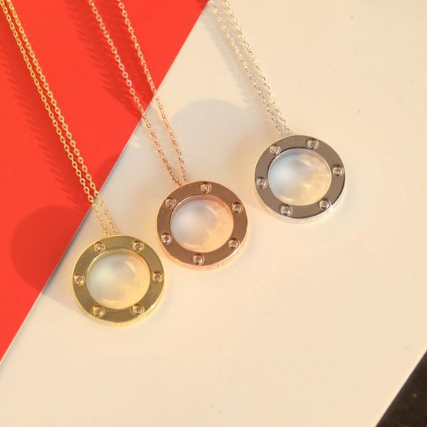 

designer necklace designer for women clover necklace collection titanium steel pendant necklace 18k gold plated rose gold titanium steel col, Silver