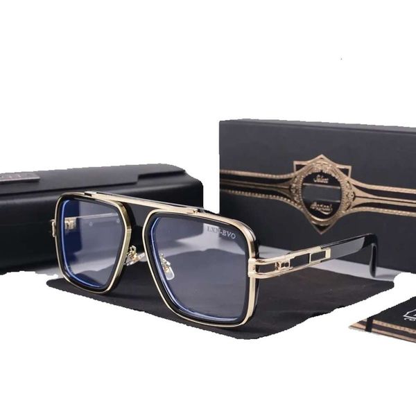 

2022 men vintage pilot sunglasses square women's sun glasses fashion designer shades golden frame sunglasses uv400 gradient lxn-evo, White;black