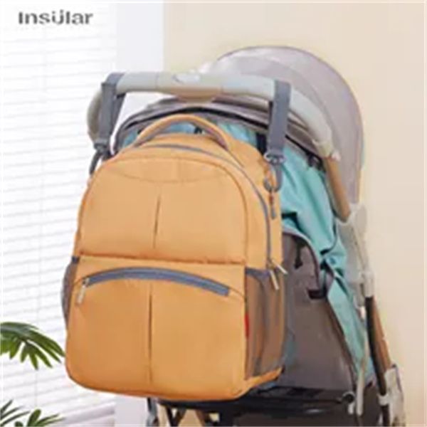 

insular baby nappy backpack bag mummy large capacity nurse bag multi-function outdoor travel diaper stroller bags for baby care, Black