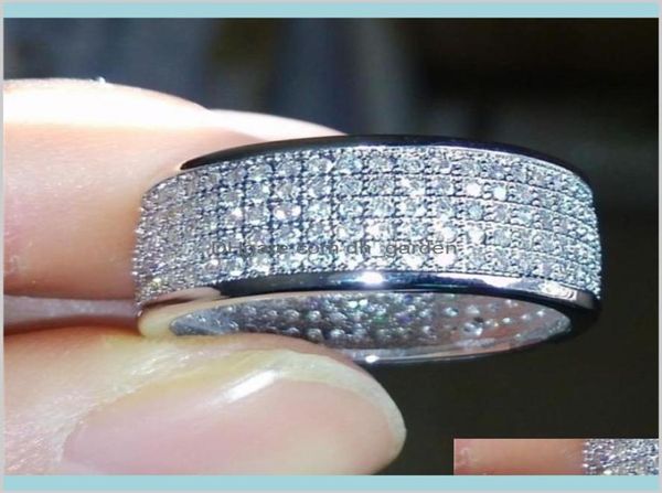 

fashion stainless steel 5 rows gold color crystal wedding for women men jelwery accessories papeh band rzytk6811018, Silver