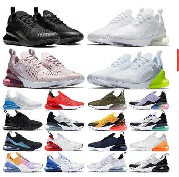 

sports 270 270s running shoes triple black white university red barely rose platinum 270 27c men women tennis trainers sneakers