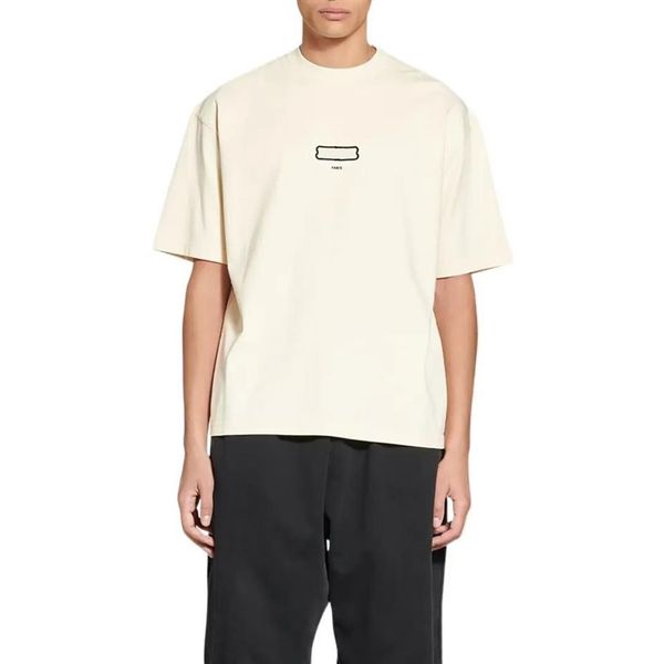 

summer spring small logo letters embroidery washed men's t-shirts luxury fashion france paris oversize cotton short sleeve wo2742, White;black