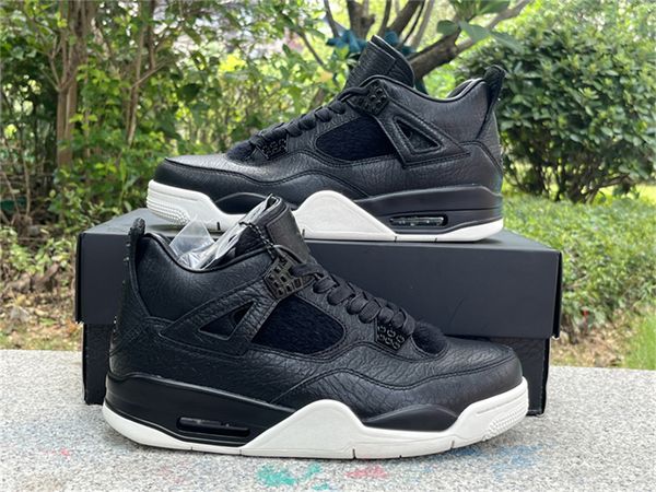 

2023 authentic 4 4s premium pinnacle 819139-010 black sail basketball shoes sports sneakers mens with original box