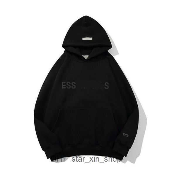 

essentialclothing fashion classic alphabet printing pullover sweatshirts mens and women hoodie pure color long sleeve hellstar hoodie 2 xesd, Black