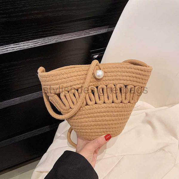 

beach diagonal grass woven bag cotton thread mobile phone change key hollowed out casual and cute bagstylishdesignerbags
