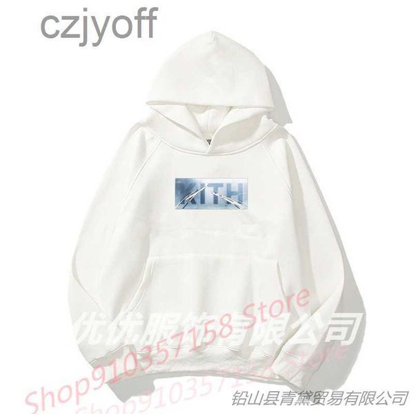 

fashion harajuku kith letter-printed hoodie sweatshirt sweater, Black