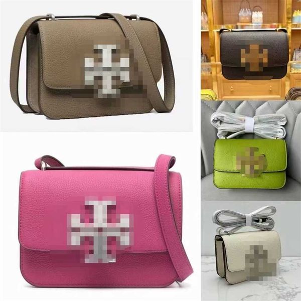 

56% off designer bag 2024 early launch tb new tofu bun cowhide golden brick single shoulder crossbody casual small square horizontal style