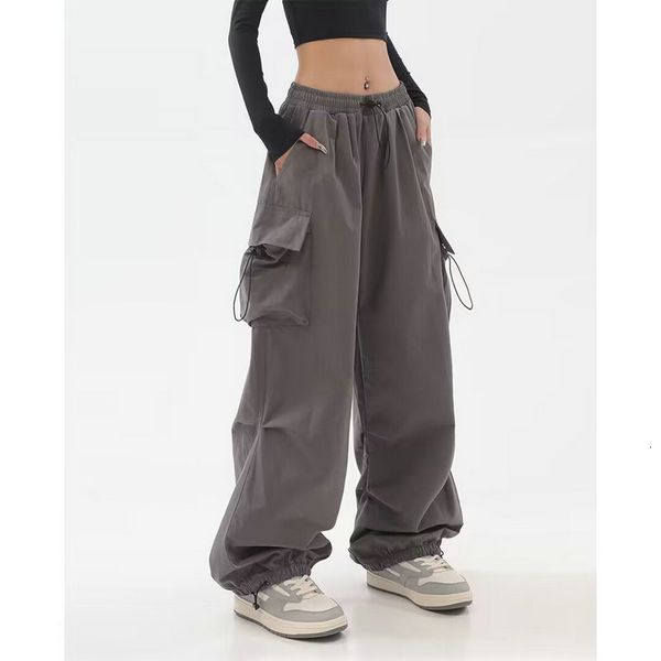 

womens pants capris cargo women baggy trousers fall streetwear oversized vintage casual elastic waist loose sweatpants 230812, Black;white