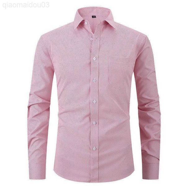 

men's casual shirts 2023 new mens checked shirts long sleeve button down business formal shirt quality slim fit social dress shirts mas, White;black
