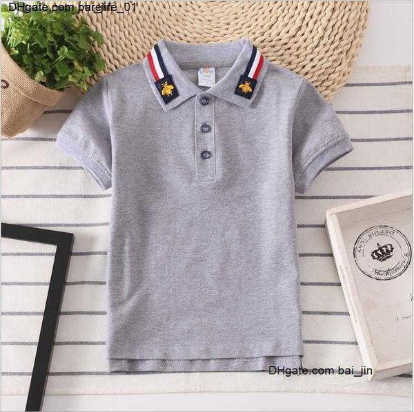 

baby boys lovely girls cotton t-shirts summer kids short sleeve t-shirt children casual turn-down collar shirts child tees childrens clothi, Blue
