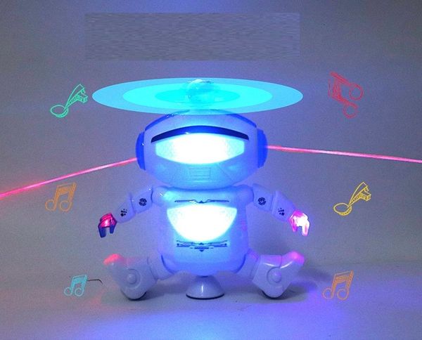 

ElectricRC Animals 360 Rotating Smart Space Dance Robot Electronic Walking Toys With Music Light Gift For Kids Astronaut Toy to Child gift 230812, Blue