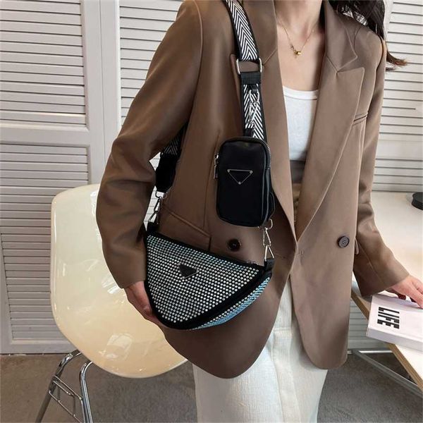 

56% off designer bag 2024 early launch bright diamond women's new style simple fashion large capacity rhinestone single shoulder crossb