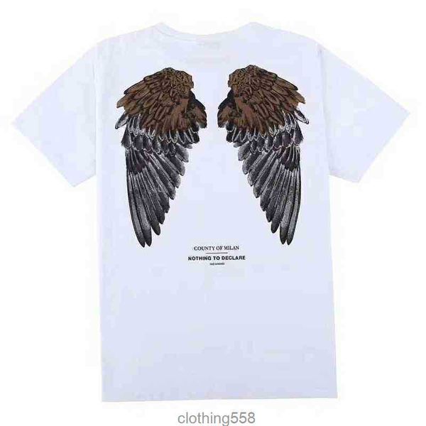 

short sleeves men's and women's t-shirt tide mb phantom water drop feather wings 19ss 19s1s1, White;black