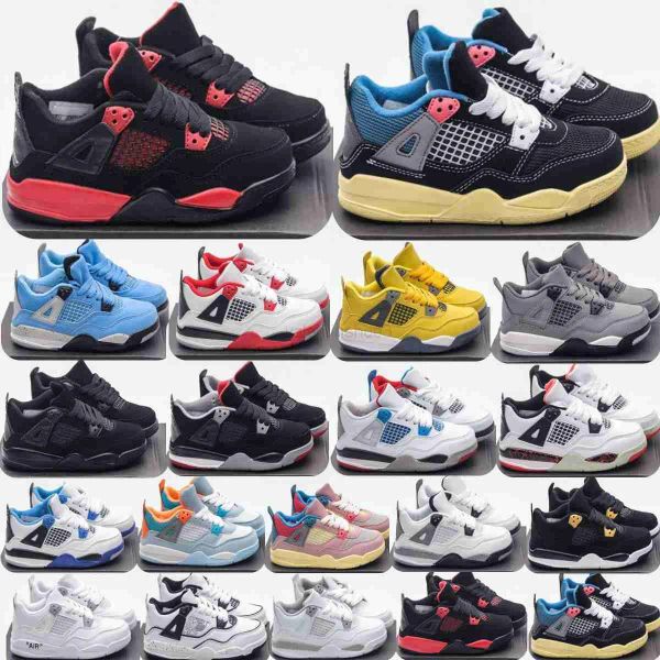 

designer kids shoes 4 jumpman 4s reto4 toddlers boys girls basketball shoe children baby kid youth infants sneakers black sports t'&#03