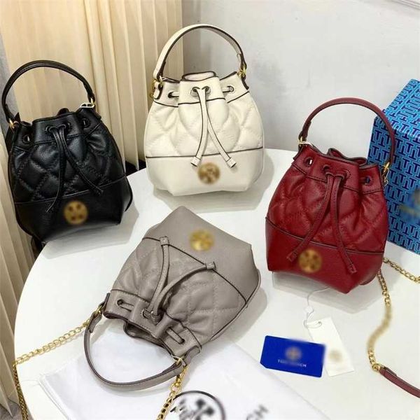 

50% off designer bag 2024 early launch tb new sheepskin ling ge fu drawstring water bucket women's oblique straddle one shoulder versat