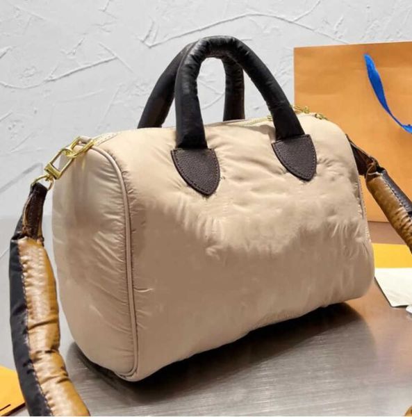 

cc designer women econyl nylon bag speedy brand l embroidered monograms pattern shoulder handbags lady crossbody strap shopping pillow handb