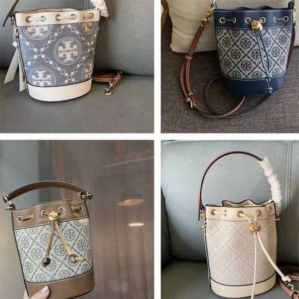 

52% off designer bag 2024 early launch tb women's new small monogram old flower one shoulder handheld crossbody mini drawstring bucket