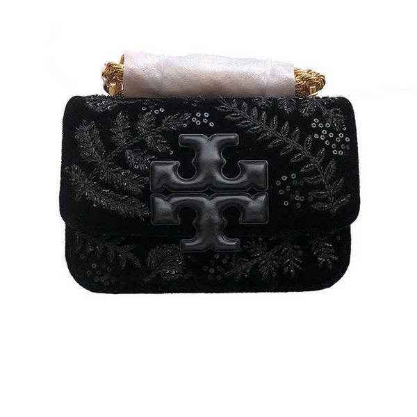 

55% off designer bag 2024 early launch tb2020 winter new goose down embroidery eleanor napa leather chain small square tofu
