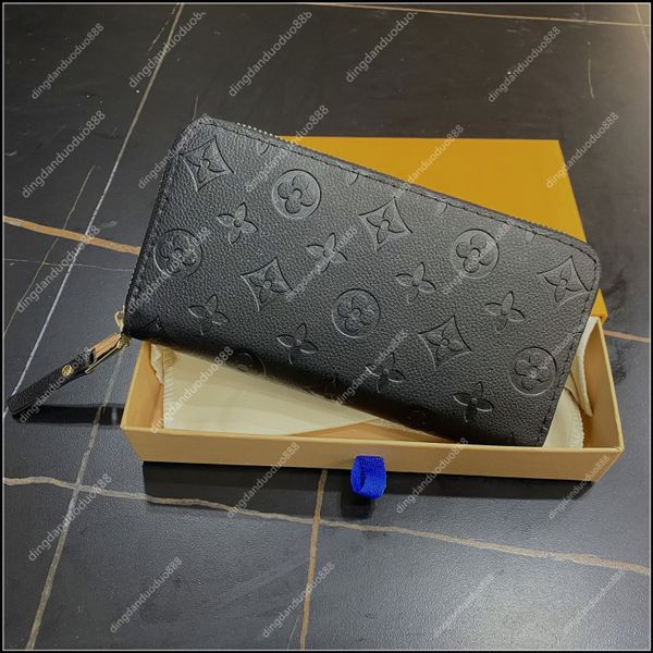 

2023 designer wallet women zipper leather wallets pocket wallet long single zipper wallets classic letters coin purse card holder, Red;black