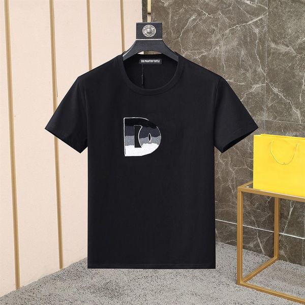 

dsq phantom turtle mens designer t shirt italian milan fashion logo print t-shirt summer black white t-shirt hip hop streetwear 10252q, White;black