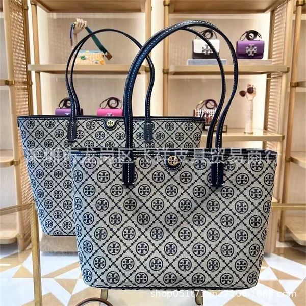 

56% off designer bag 2024 early launch tb new old flower canvas fabric tote trend fashion large capacity mommy shopping women