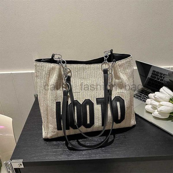 

beach bags 2023 summer new bag ins grass woven bag one shoulder crossbody bag small and simple large capacity tote bag women's bag cait
